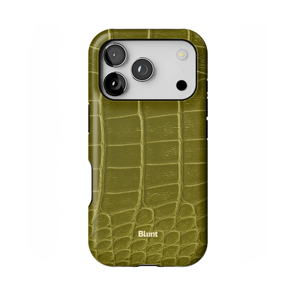 Olive Croc iPhone Case - Blunt Cases