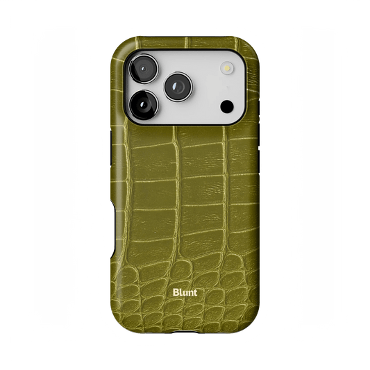 Olive Croc iPhone Case - Blunt Cases