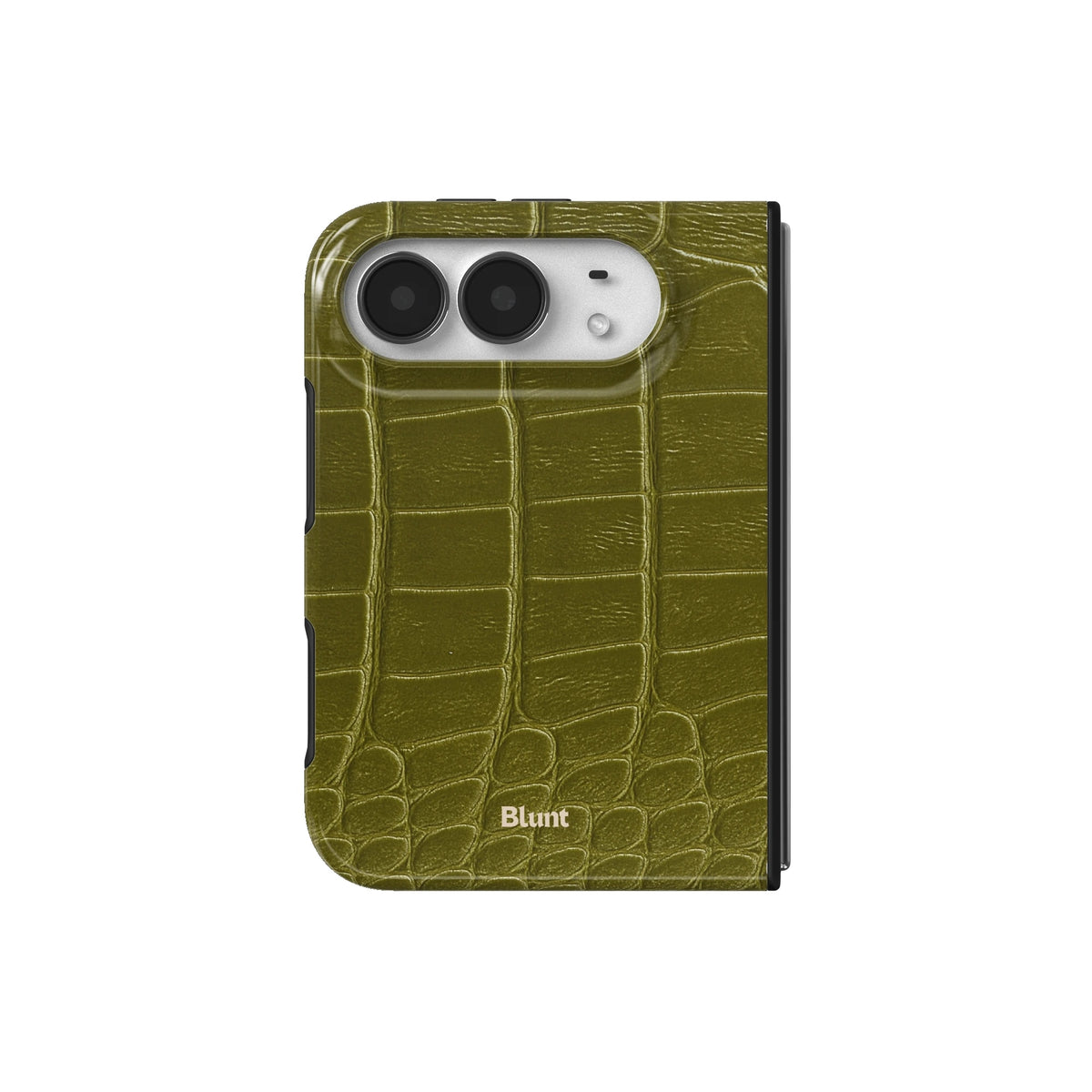 olive-croc-iphone-case iPhone 18 Duo case, view 2