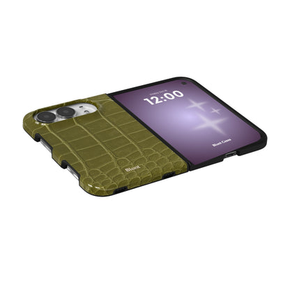 olive-croc-iphone-case iPhone 18 Duo case, view 5