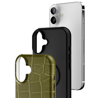 Olive Croc iPhone Case gallery - Iphone_16_Mini_Air_Plus_3
