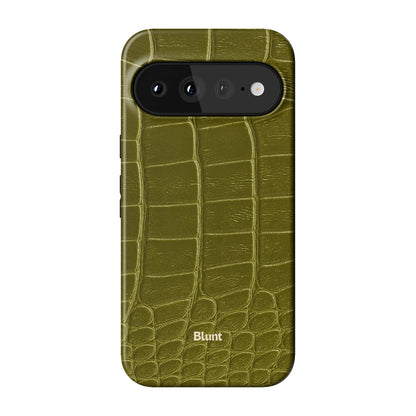 Olive Croc Pixel Case - Blunt Cases