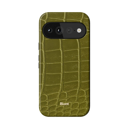 Olive Croc Pixel Case - Blunt Cases