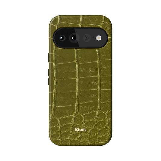 Olive Croc Pixel Case - Blunt Cases