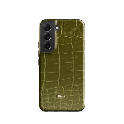 Olive Croc Samsung Case - Blunt Cases