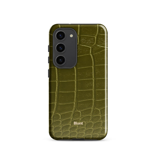 Olive Croc Samsung Case - Blunt Cases