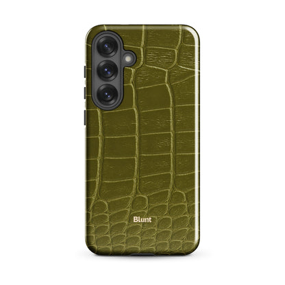 Olive Croc Samsung Case - Blunt Cases