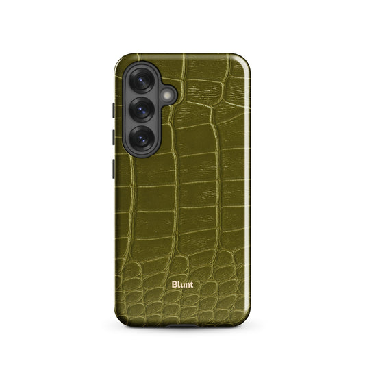 Olive Croc Samsung Case - Blunt Cases
