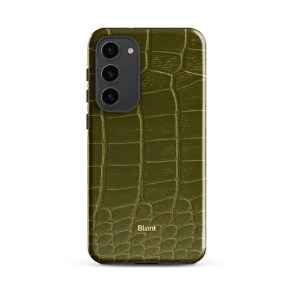 Olive Croc Samsung Case - Blunt Cases