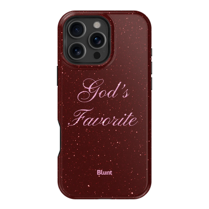 Gods Favorite Burgundy iPhone Case