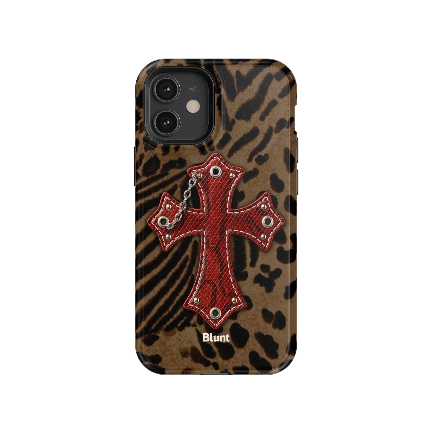 Leopard Red Cross iPhone Case
