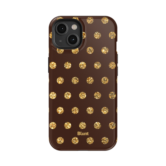 Gold Polka iPhone Case