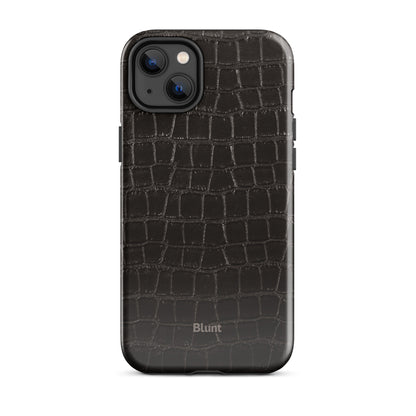 Onyx Croc iPhone Case - Blunt Cases