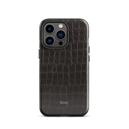 Onyx Croc iPhone Case - Blunt Cases