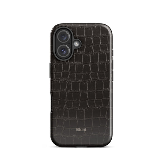 Onyx Croc iPhone Case - Blunt Cases