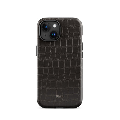 Onyx Croc iPhone Case - Blunt Cases