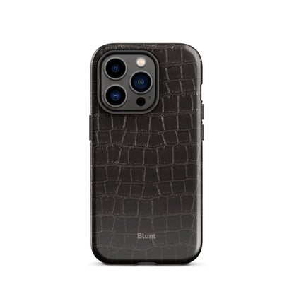 Onyx Croc iPhone Case - Blunt Cases