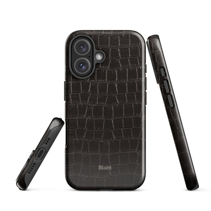 Onyx Croc iPhone Case - Blunt Cases