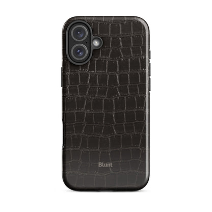 Onyx Croc iPhone Case - Blunt Cases