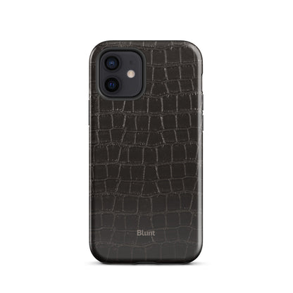 Onyx Croc iPhone Case - Blunt Cases