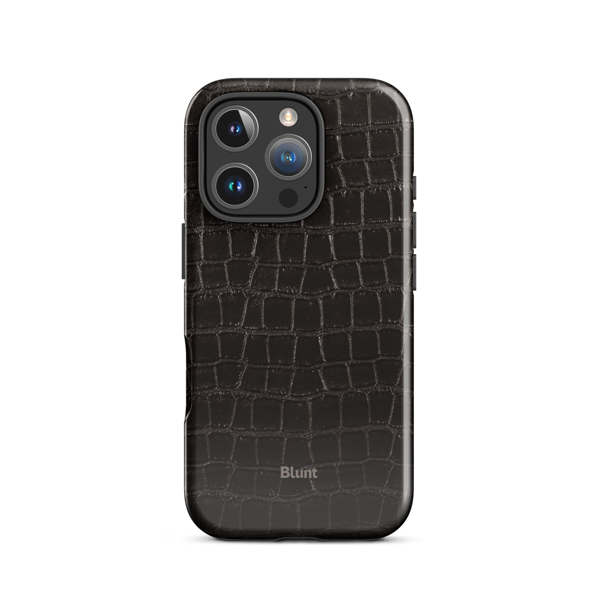 Onyx Croc iPhone Case - Blunt Cases