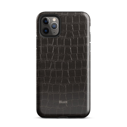 Onyx Croc iPhone Case - Blunt Cases