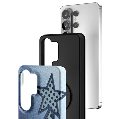 Blue-Polka-Star-samsung-case-Galaxy S26 Ultra-3
