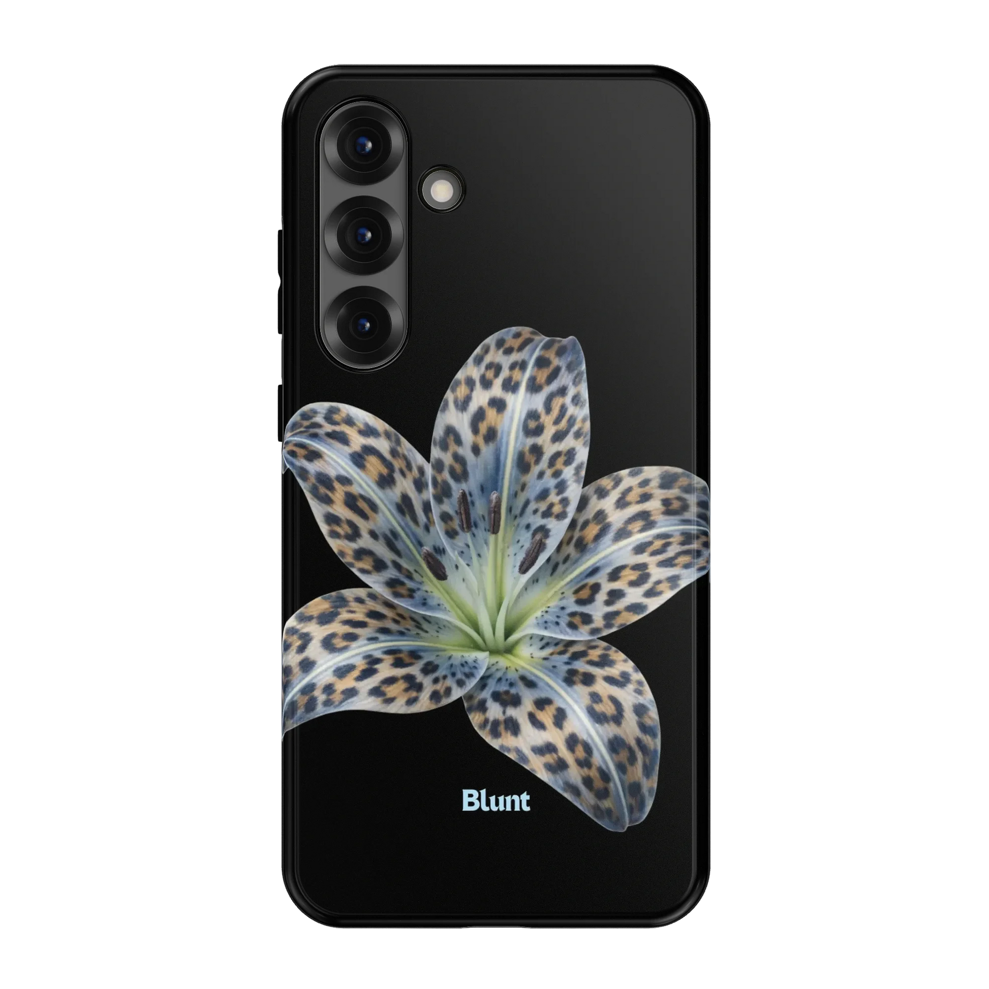 Blue-Leopard-Bloom-samsung-case-Galaxy S25 Plus-1
