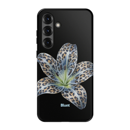 Blue-Leopard-Bloom-samsung-case-Galaxy S25 Plus-1