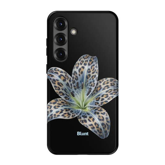 Blue-Leopard-Bloom-samsung-case-Galaxy S25 Plus-1