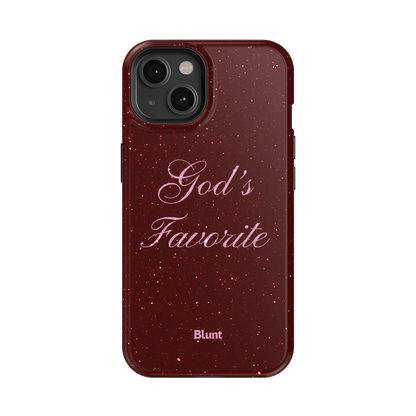 Gods Favorite Burgundy iPhone Case