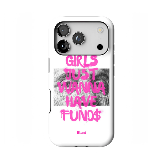 Fund$ White iPhone Case