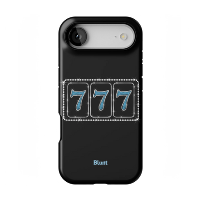 Blue Lucky 777 iPhone Case