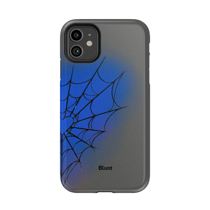 Grey Blue Web iPhone Case