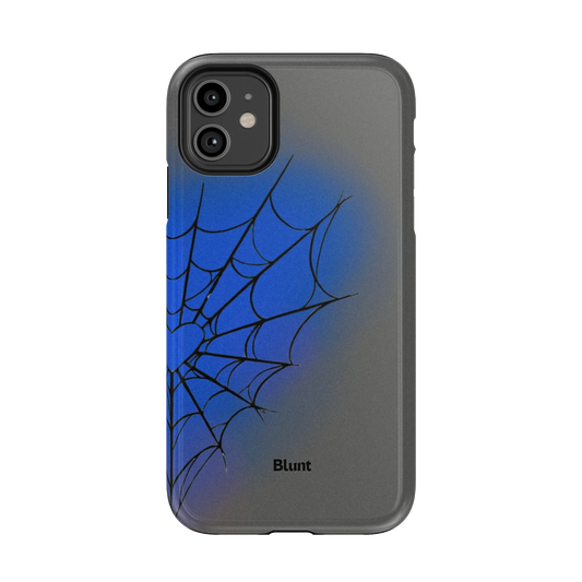 Grey Blue Web iPhone Case