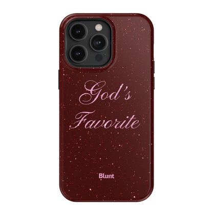 Gods Favorite Burgundy iPhone Case