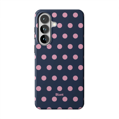 Navy Polka Samsung Case