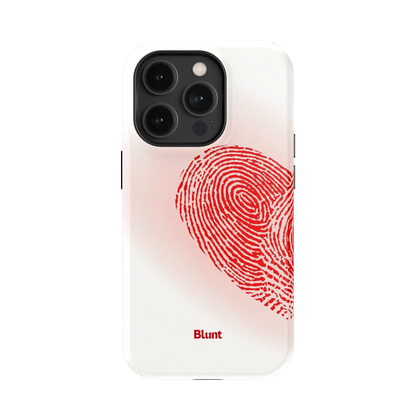 Heart Print White iPhone Case