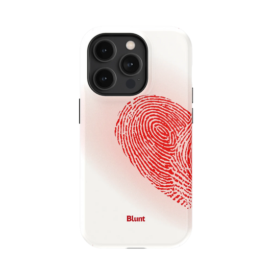 Heart Print White iPhone Case