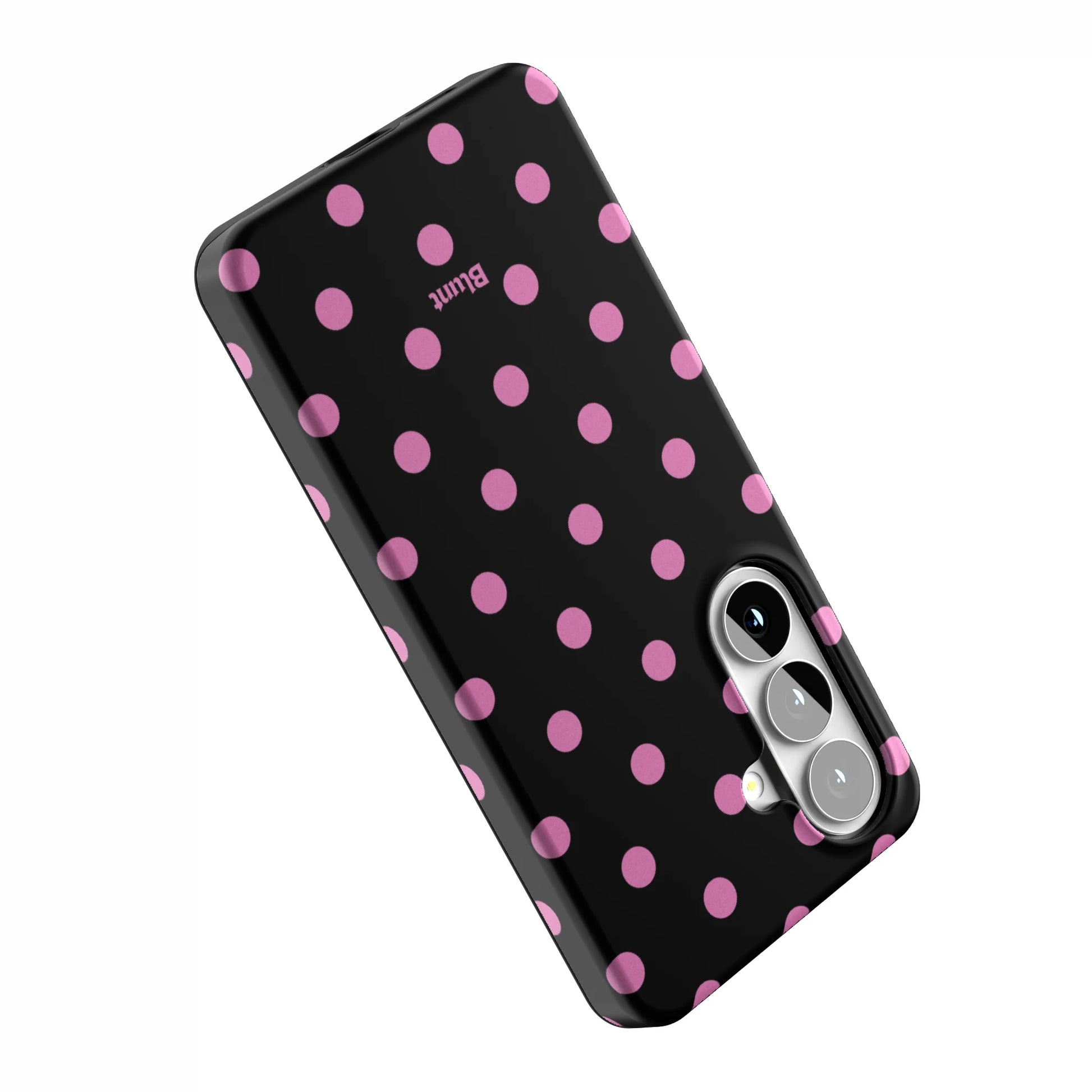 Pink-and-Black-Polka-samsung-case-Galaxy S26-4