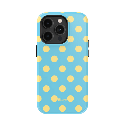 Blue Butter Polka iPhone Case