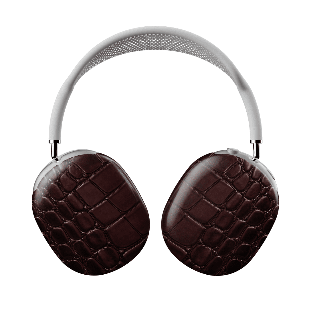 Oxblood Croc AirPod Max Case - Blunt Cases