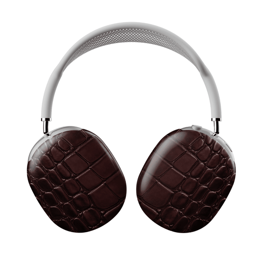 Oxblood Croc AirPod Max Case - Blunt Cases