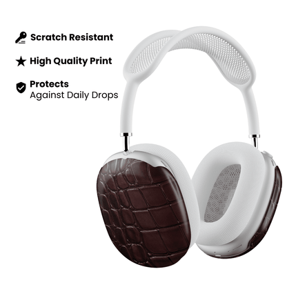 Oxblood Croc AirPod Max Case - Blunt Cases