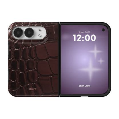 oxblood-croc-iphone-case iPhone 18 Duo case, view 1