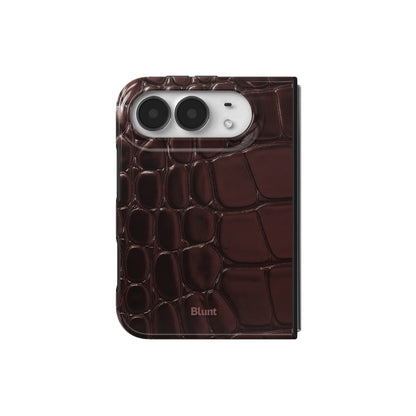 oxblood-croc-iphone-case iPhone 18 Duo case, view 2