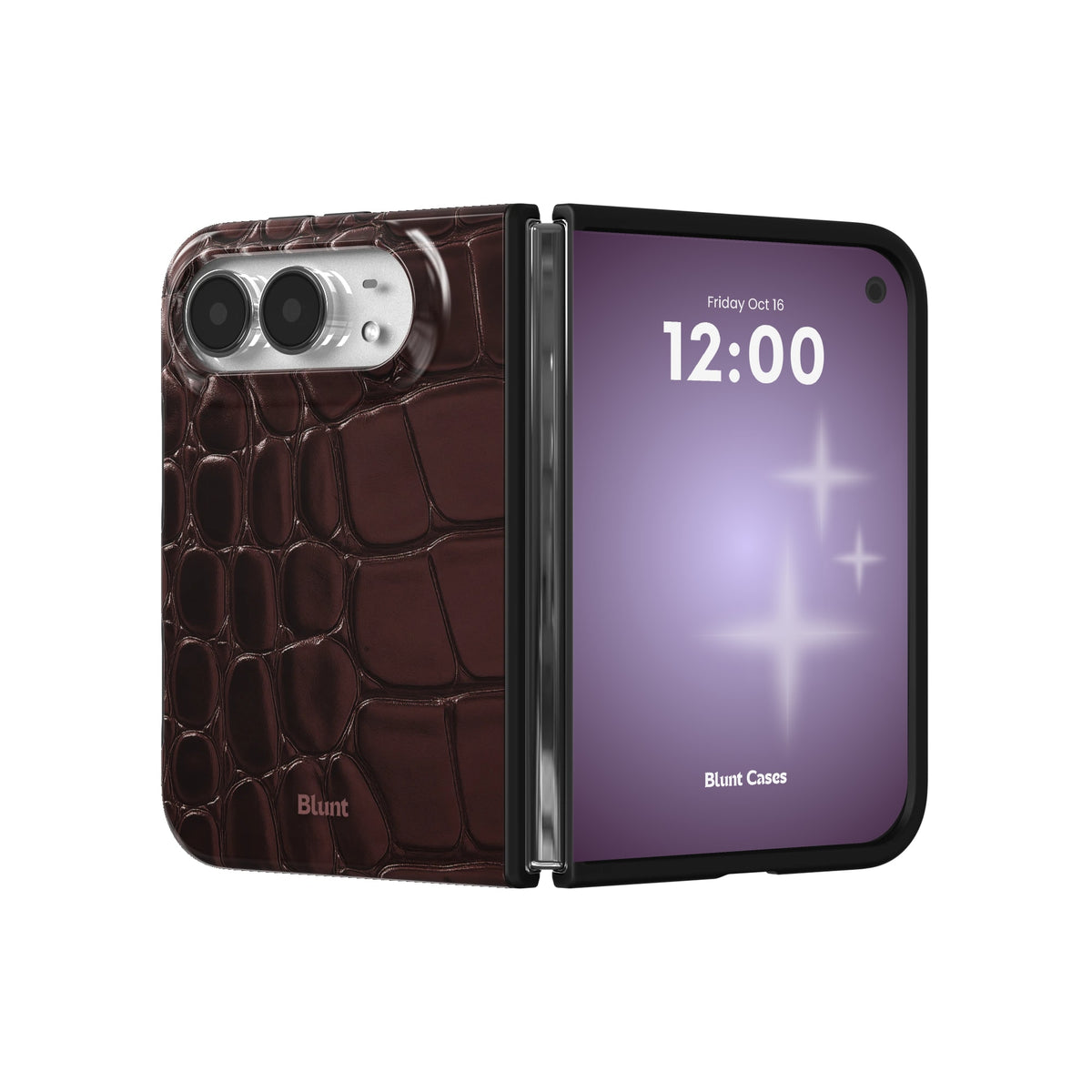 oxblood-croc-iphone-case iPhone 18 Duo case, view 3