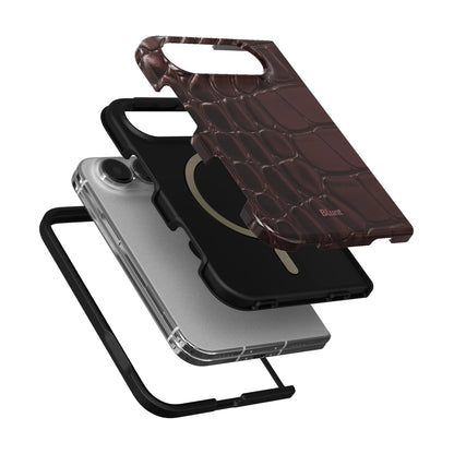 oxblood-croc-iphone-case iPhone 18 Duo case, view 6