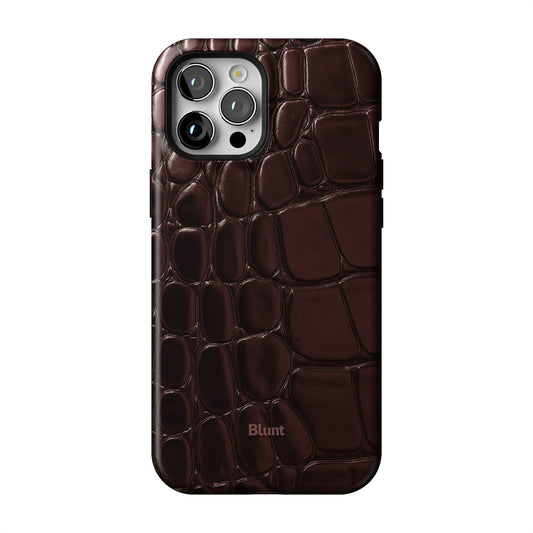 Oxblood Croc iPhone Case gallery - Iphone_12_Pro_Max_1