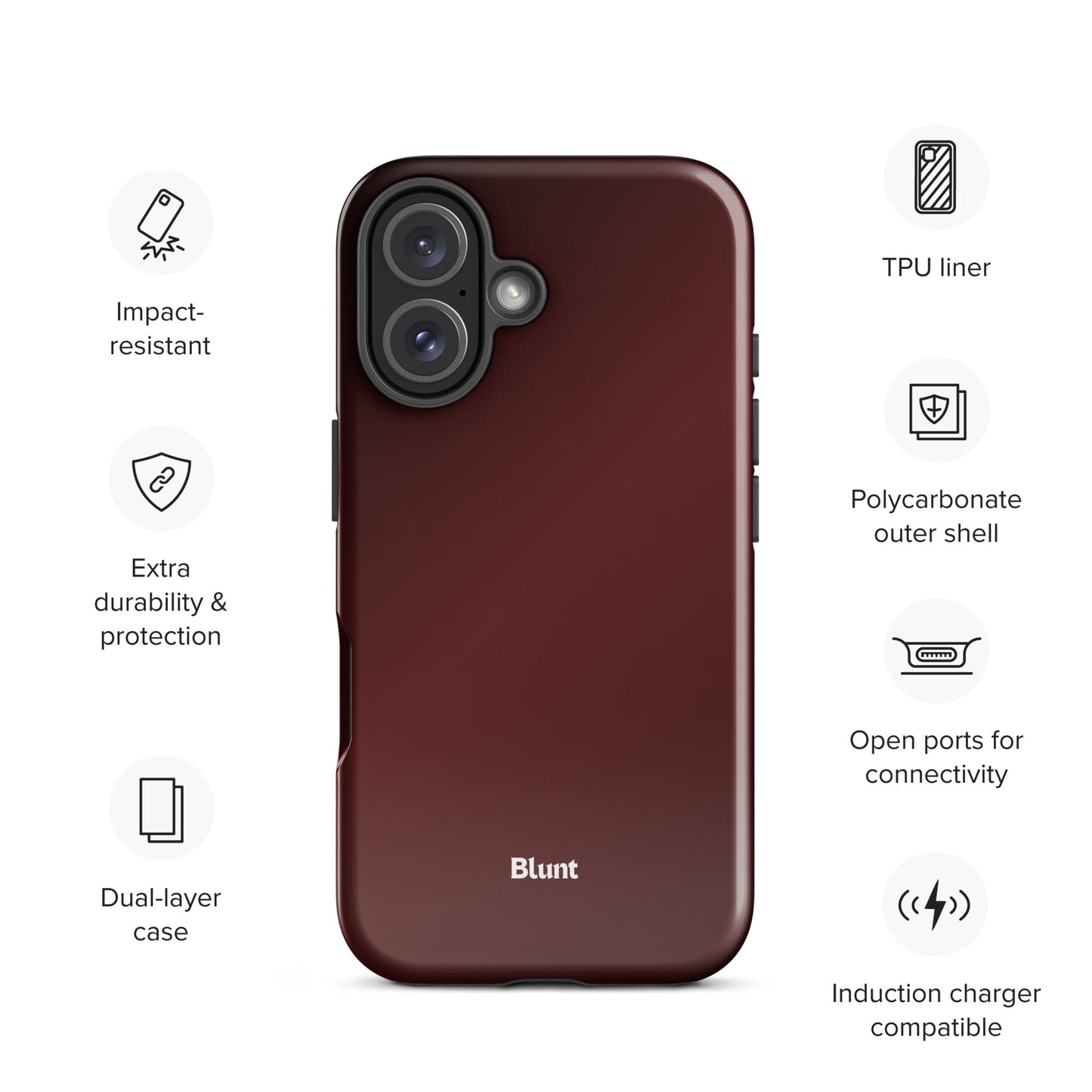 Oxblood iPhone Case - Blunt Cases